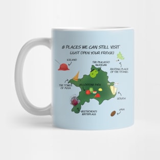 A travel map for foodies during lockdown Mug